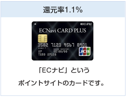 ECナビカードプラスはかんげんりつ1.1%のクレジットカード