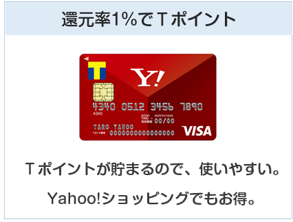 Yahoo! JAPANカードは還元率１％でＴポイント