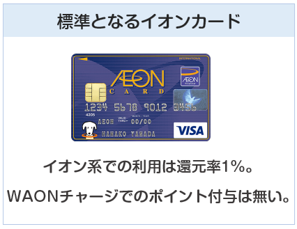 イオンカード（WAON一体型）は標準となるイオンカード（クレジットカード）