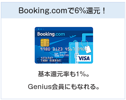 Booking.comカードはBooking.comで6%還元（キャッシュバック）