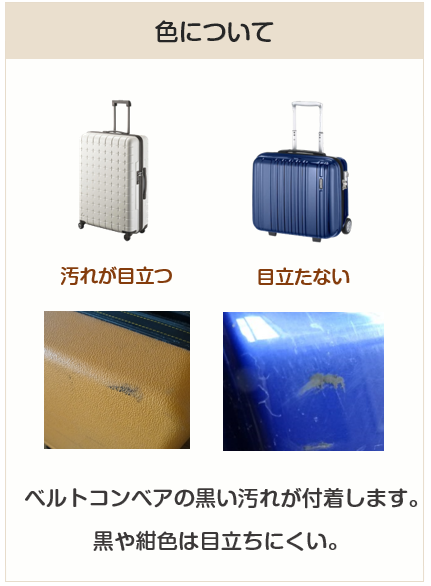 スーツケースの色について