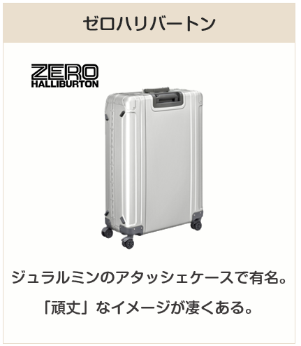 高級スーツケースブランド：ゼロハリバートン