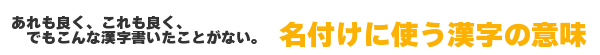 名付けに使う漢字の意味大lロゴ